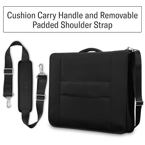 SAMSONITE UPLIFT 23” BIFOLD GARMENT BAG – INCLUDES WET POCKET AND STACKIT STRAP™ BI-FOLD BAR TO PREVENT CREASES – TRI-FOLD BAR OPTION FOR LONGER ITEMS – DESIGNED FOR ULTRA LIGHT TRAVEL – BLACK