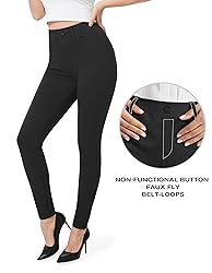 AFITNE Women's Yoga Dress Pants Skinny Pull On Work