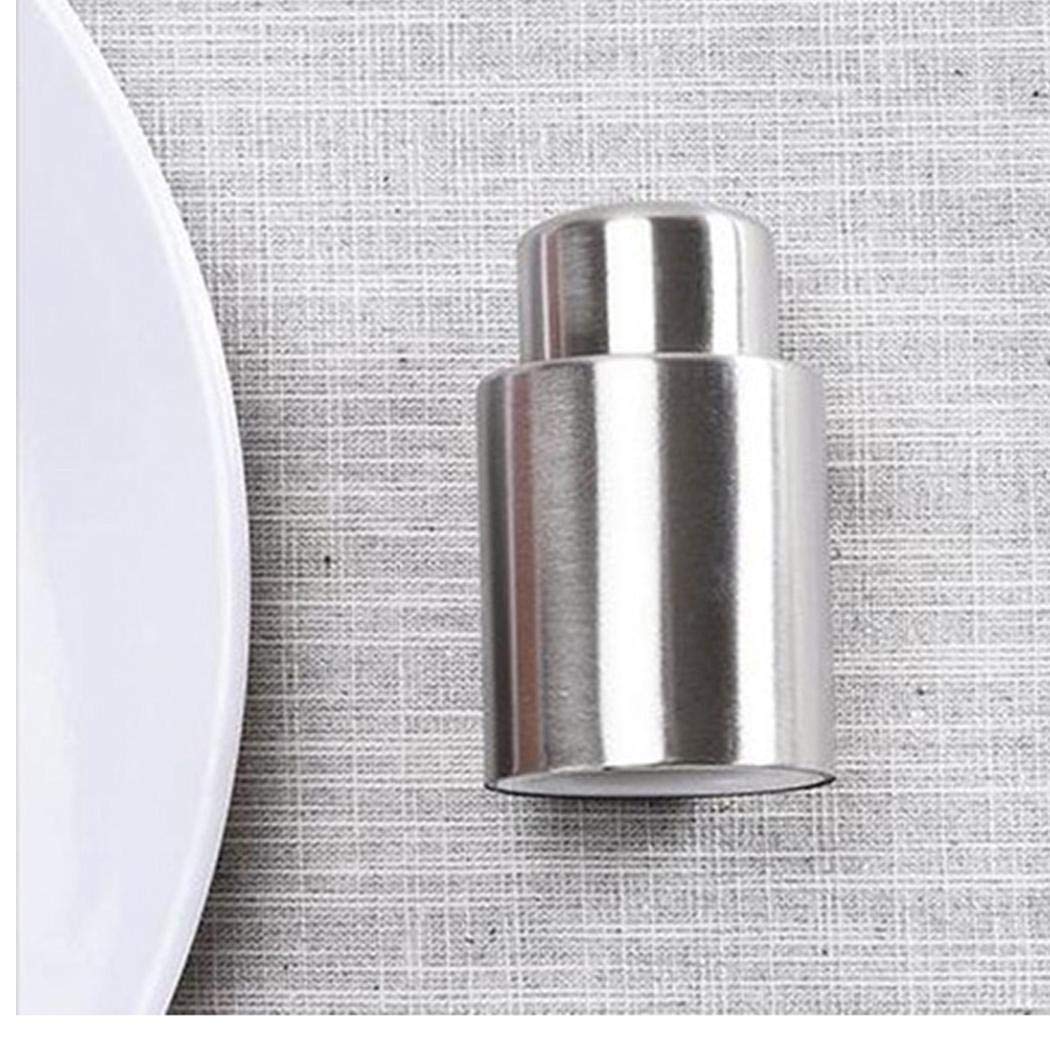 Zuionk Multifunktionale Edelstahlpresse Wine Stopper Beer Champagne Vacuum Plug Korken