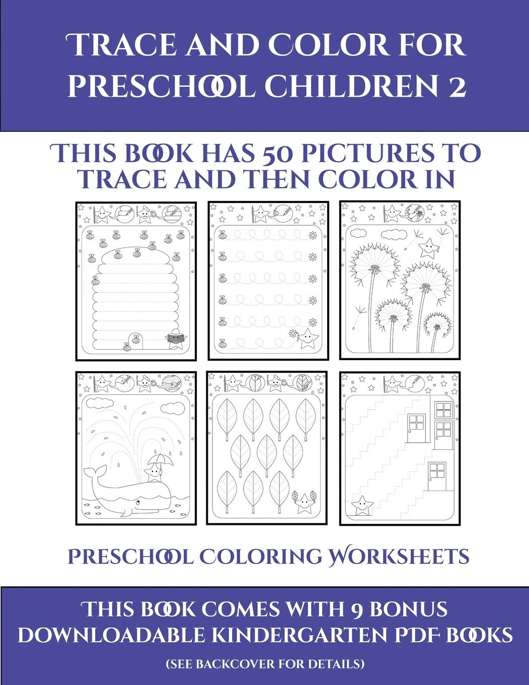 Preschool Coloring Worksheets Trace And Color For Preschool Children 2 This Book Has 50 Pictures To Trace And Then Color In Manning James For Toddlers Activity Books Amazon Com Books