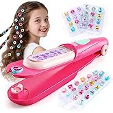 MUTUALUS Gem Pen Hair Stamper Kit - 48 Reusable Hair Jewels | Non-Toxic Bedazzler for Girls Ages 3-12 | Party School Hair Bling Tool | Gift-Ready Toy
