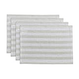 Solino Home Stripe Linen Placemats Set of 4