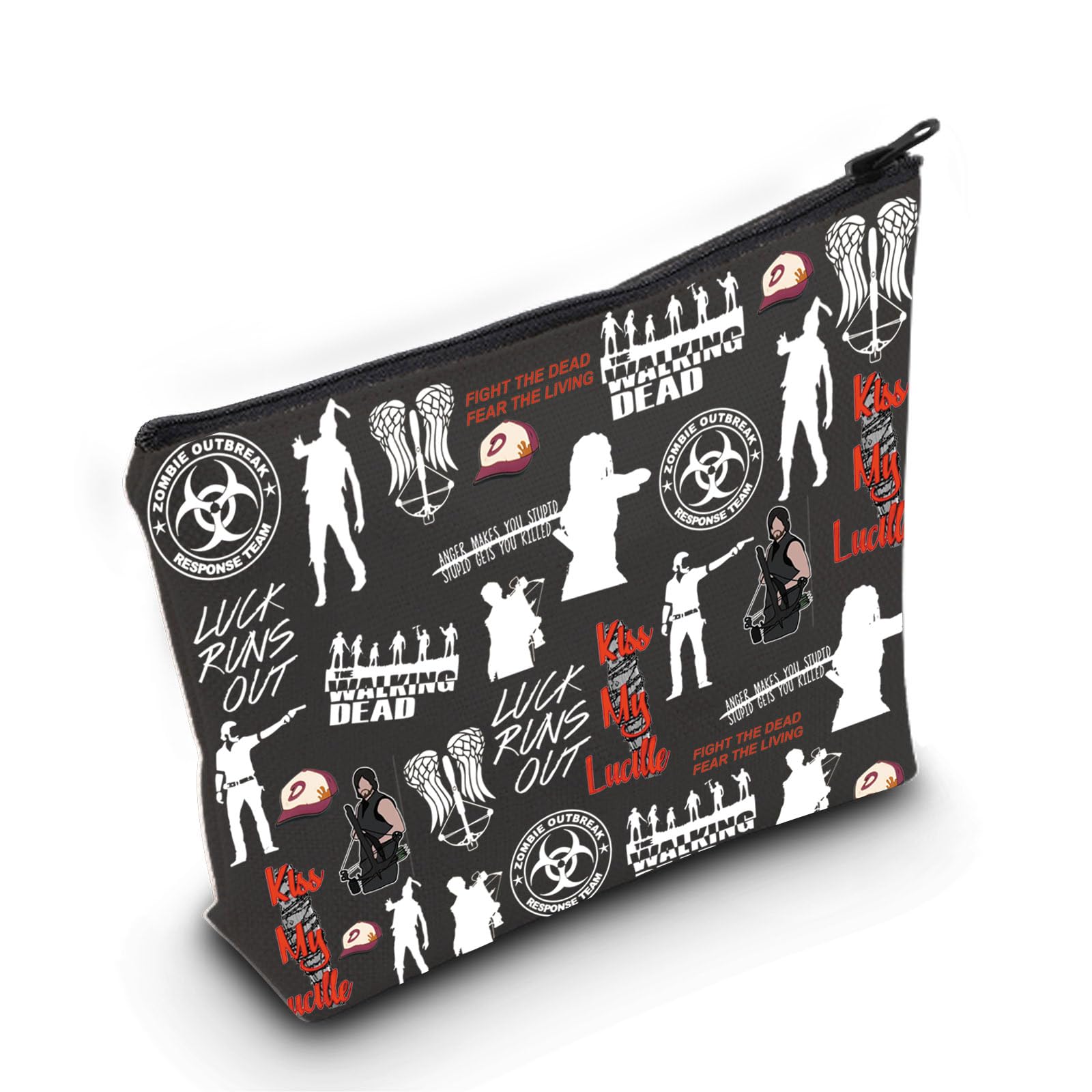 W-alking Dead Cosmetic Bag TWD Merch TWD Fans Gift Zombie Themed Gift (Run-Out Black Bag) — image 1