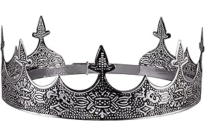 CROWN GUIDE King Crown for Men Medieval Wedding, Royal Crown Accessories for Boy