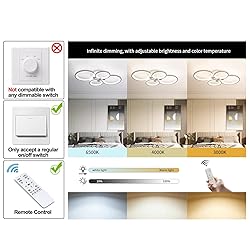 Jaycomey Modern LED Ceiling Light Fixture, Flush