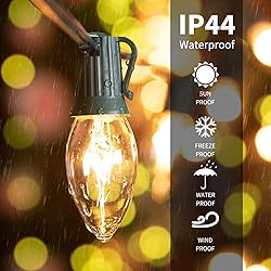 C9 Clear Christmas String Light Set, 100 Feet