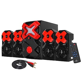 Eccellente 4.1 Home Theatre Channel Speakers 6 INCH WOOFER with Bluetooth, FM, AX Line, USB_Connect with Laptop, Tablet, Mobile, TV_HT121