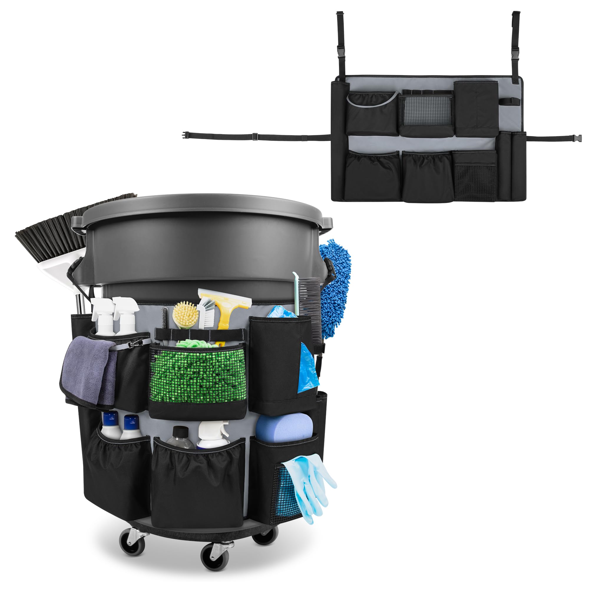 HODRANT 32-55 Gallon Trash Can Caddy Bag, Garbage