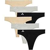 Balanced Tech Moisture Wicking Underwear for Women, Seamless Workout Thongs Quick Dry Travel Thong Panties