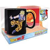ABYSTYLE Dragon Ball Z Goku vs Buu Heat Change Mug and Coaster Dragon Ball Z Mug Heat Reactive Anime Merch Gifts for Men Anime Coffee Mug 16 Fl Oz Ceramic Officially Licensed Manga Collectible