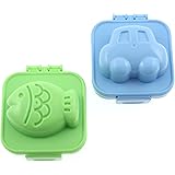 Kotobuki Plastic Egg Mold, Set of 2, Fish and Car