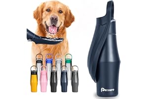 Persure 27 OZ Dog Water Bottle Portable Stainless Steel Convenient Pet Water Dispenser, Leak Proof Puppy Travel Water Bowl for Dog Outdoor Walking, Hiking, Perfect Size for All Dog Breeds, Whole Blue