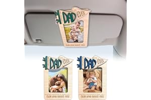 Rednow Car Picture Frame Visor Clip,Best Dad Ever Father's Day Gift Photo Case Car Visor Clip,Fathers Day Picture Frame Gifts for Dad, Mom, Grandparent(Teal Green+Indigo Blue)