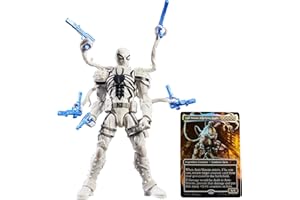Spider-Man Marvel Legends Series Magic: The Gathering Agent Anti-Venom, 6-Inch Action Figure Toy & Exclusive Foil Collectible Card Game Trading Card