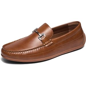 HEEZ Men's Driving Loafers Slip on Penny Loafers for Men Moccasins Shoes | Lightweight Flexible Rubber Sole, Comfortable Cush