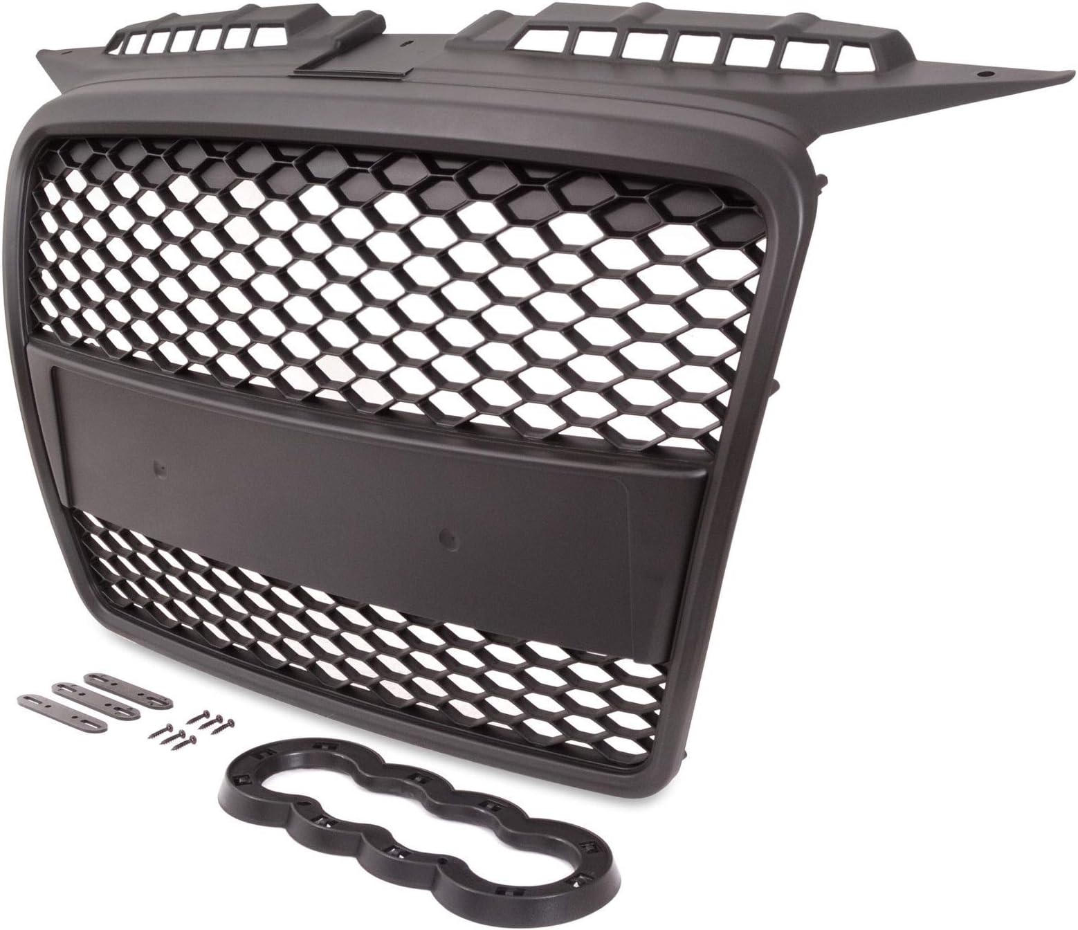 Badgeless Debadged Honeycomb Mesh Black Front Grill Grille