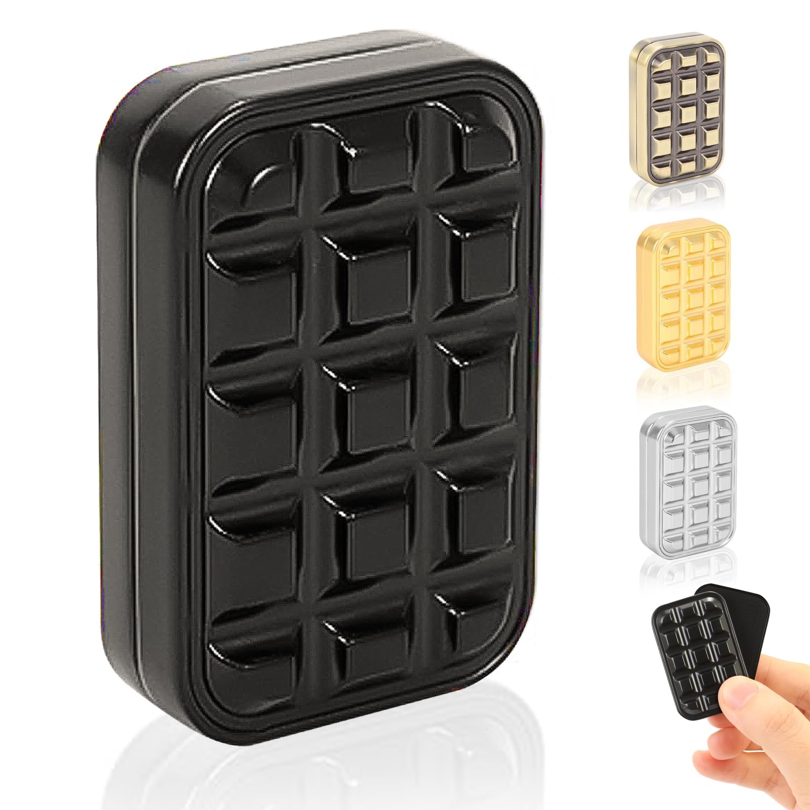 Sunny Power Fidget Slider,Metal Poker Push Card, Portable Stress Relief Toy for Adults, Fidget Toys for Anxiety ADHD Metal Sensory Toy, for Boyfriends Hand Spinners for Office Use