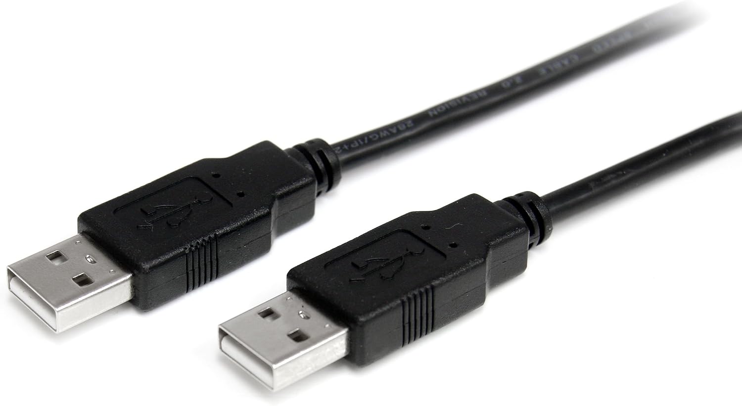 StarTech.com 2m USB 2.0 A to A Cable - M/M - 2m USB 2.0 aa Cable - USB a male to a male Cable (USB2AA2M), Black