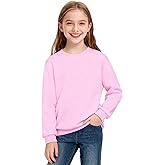 Auranso Girls Sweatshirt Kids Crewneck Long Sleeve Shirts Casual Pullover Tops