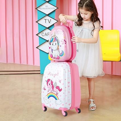 kids pink suitcase