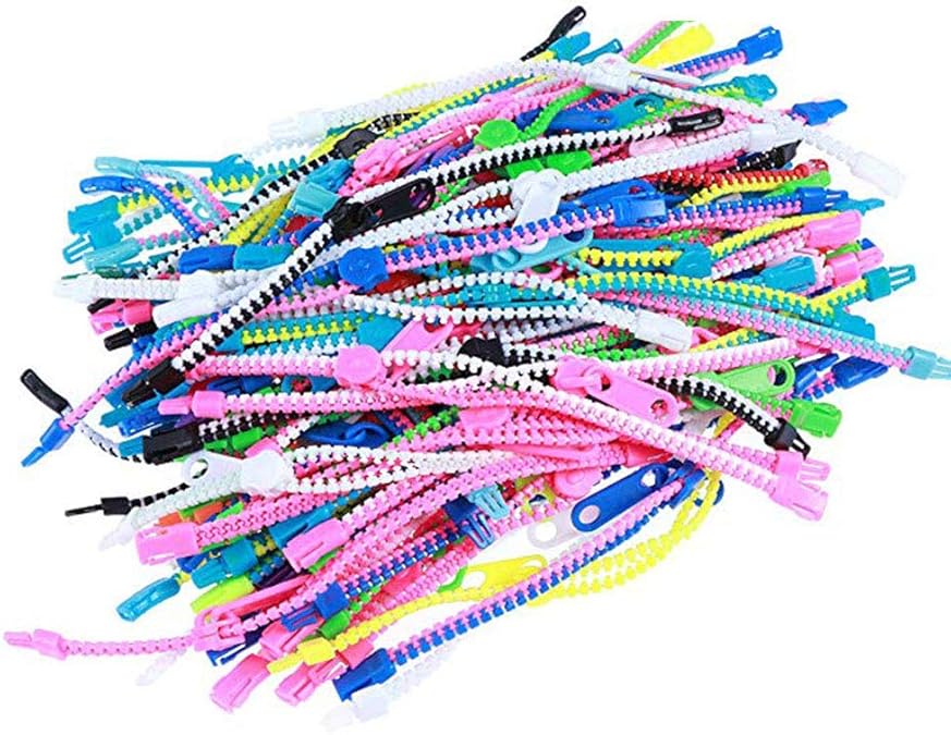 Knowing Zipper Bracelets, 30 Pieces Fashionable Two Colors Zipper