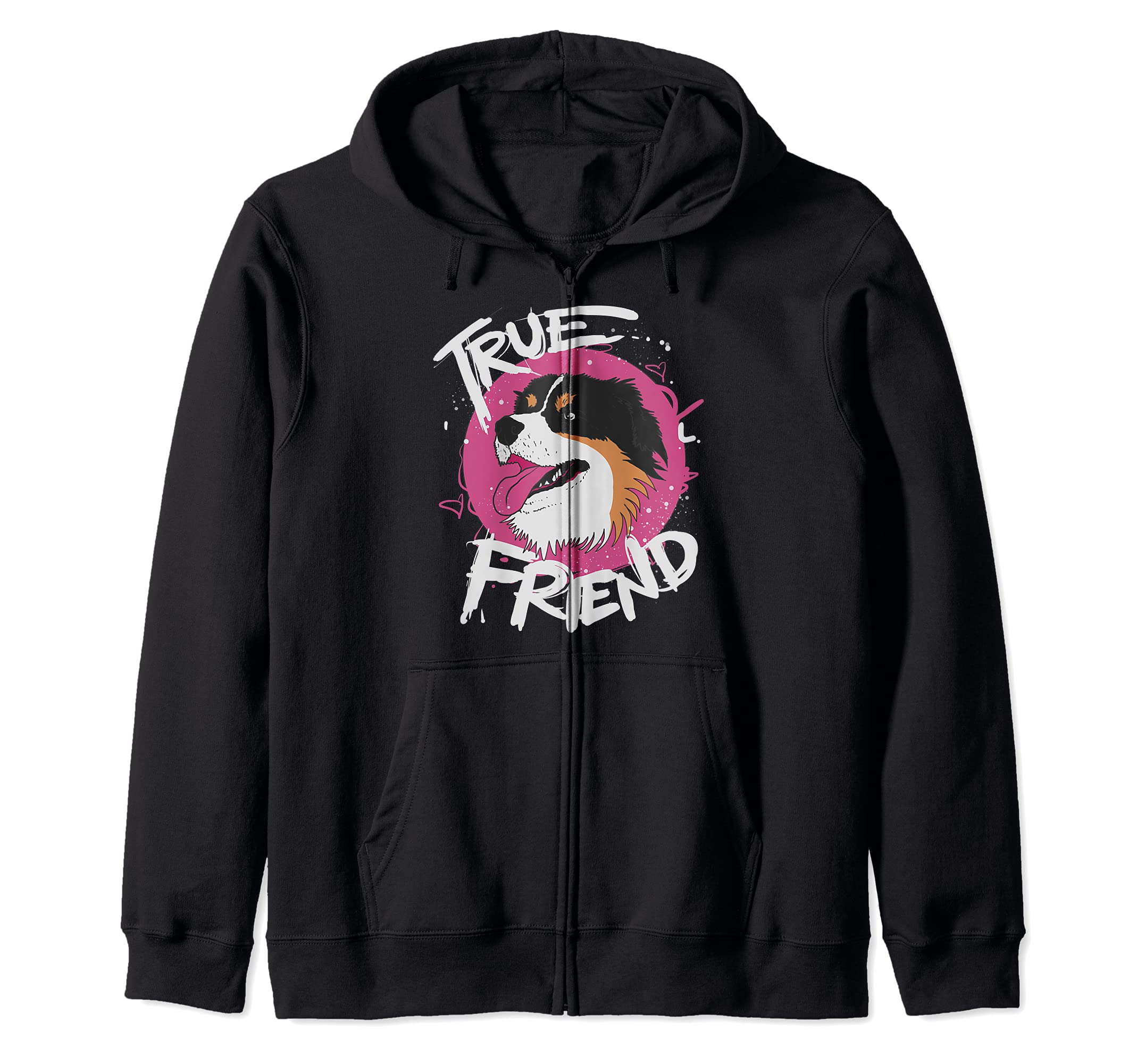 True Friend Australian Shepard Dog Zip Hoodie