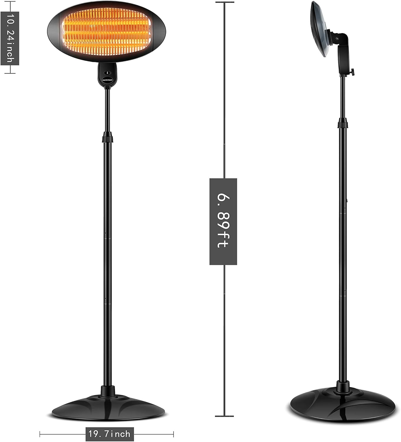 DONYER POWER Electric Quartz Garden Patio Heater Waterproof Outdoor