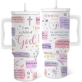 Christian Gifts for Women Girls, God Tumbler 24oz I Am a Child of God Coffee Mug Cup, Inspirational Religious Bible Verse Catholic Spiritual Gifts for Sisters Friends