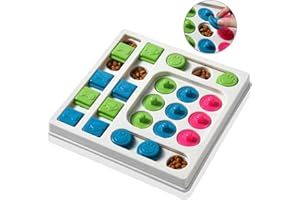 INSRAKIO Interactive Cat Puzzle Feeder Kitten Toys - Maze Puzzle Hidden Food Pet Feeder for Bored Indoor Adult Cats