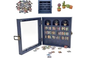 KHIEO Anxiety Bookshelf - Shake Away Your Anxiety, Mini Books Display for Stress Relief, Perfect Decorative Mini Library, Ide