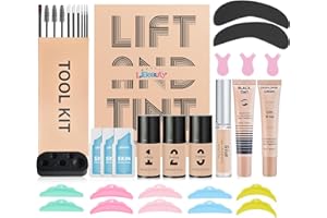 Libeauty Lash Lift and Tint Kit, Brow Lamination Kit Friendly for Beginner Easy Use Safe Effective Results Voluminous Thicker