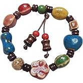 Boho Colorful Porcelain Ceramic Beaded Bracelets Summer Beach Elastic Stretch Bracelets Non Tarnish Handmade Bohemian Rainbow Stretchy Everyday Bracelet for Women Boho Jewelry Gift for Vacation