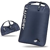 CANBOX Travel Laundry Bag, Vacuum Compression Dirty Clothes Travel Bag, Waterproof Wet/Dry Space-Saving Laundry Storage Organizer, Smell Proof Storage Bag for Clothing, Swimming, Yoga, Gym, Camping