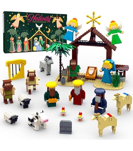 Calendrier De L'Avent De La Nativité, Jouets De L'Avent De La Nativité 24 Jours, Calendrier De Noël De La Statue De Jésus - Maison