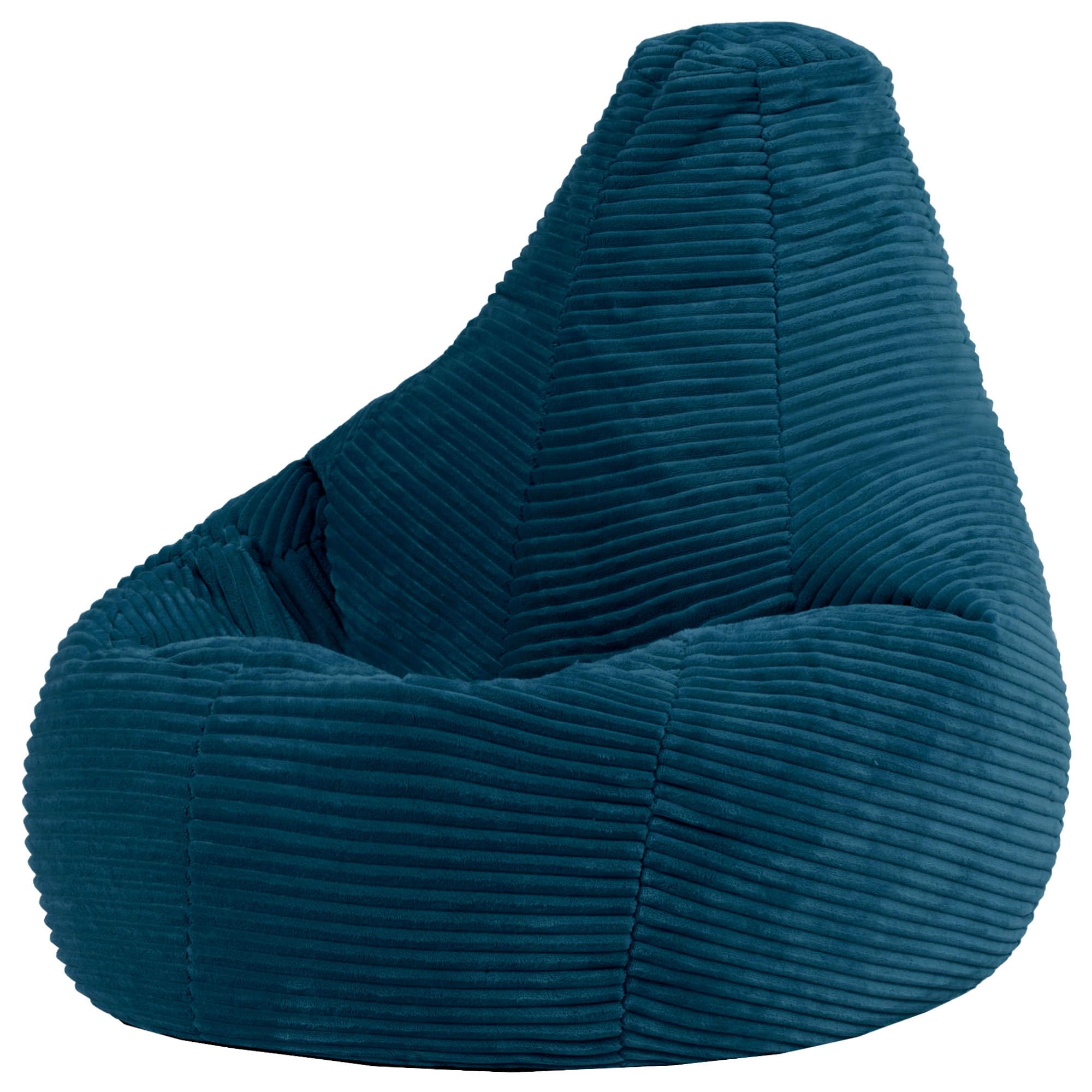 icon Dalton Kids Bean Bag, Teal Green, Cord Kids Bean Bag Chair with Filling Included for Girls and Boys, Childrens Chair, Beanbags for Children, Playroom Décor, Bedroom Accessories