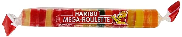 HARIBO GUMMI CANDY, MEGA-ROULETTE GUMMY CANDY, 1.59 OUNCE...