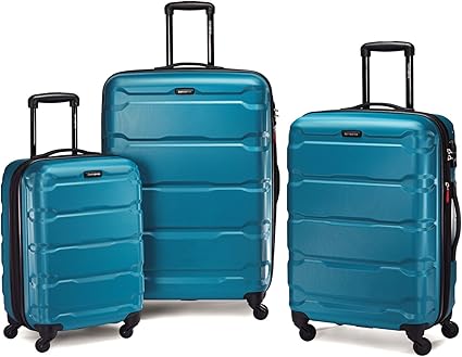 teal hard case luggage