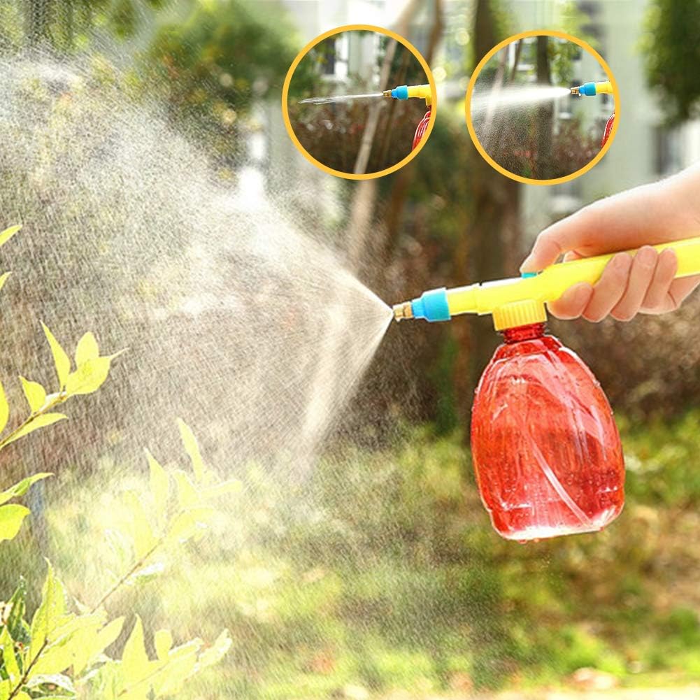 Wlcome Spray Bottles，Pressurized Sprayer, Adjustable Nozzle丨Plastic Mini Pressure Type Water Bottle Spraying Head Sprayer Atomizer Nozzle for Hairstyling, Cleaning, Plants, Misting & Skin Care Yellow