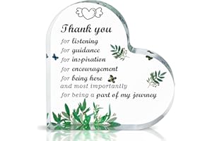 DIGMIG Thank You Gifts for Women 3.9''x3.9'' Appreciation Gifts,Acrylic Heart Keepsake,Grateful Gifts,Gifts for Friends,Coworkers, Nurse,Men,Decorative Signs Plaques,Valentine's Day Gifts,Mothers Day Gifts (Thank You Gift)