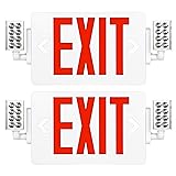 Hykolity Red Exit Sign, 120-277V Double Face LED
