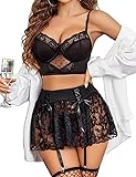 Avidlove Lingerie for Women Bra and Panty Sets Lace