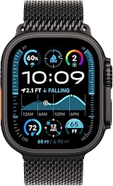 Apple Watch Ultra 2 GPS Cellular 49mm Titanium Black Case Milanese Loop view 2