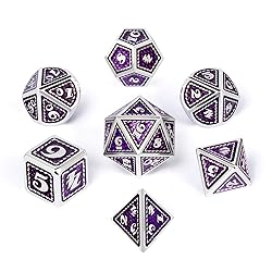 DNDND Metal Dice Set, 7 Pieces Polyhedral Dragon