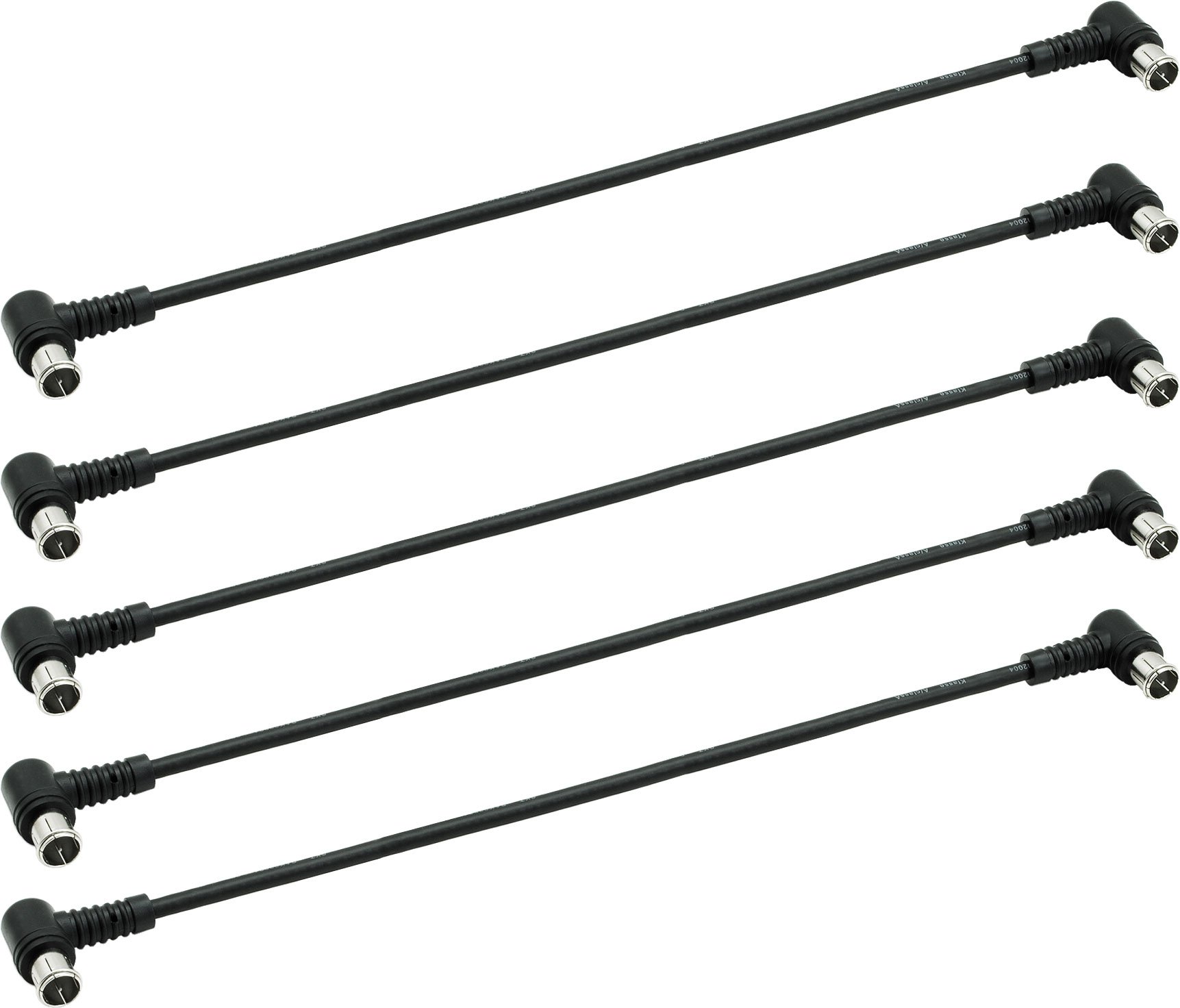 SKT SAK040SET1 40 cm Coaxial Connection Cable F-type - Black (Pack of 5)