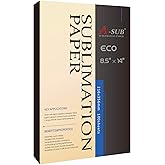 A-SUB Sublimation Paper 8.5x14 Inch for DIY Unique Christmas Gifts Compatible with Inkjet Printer which Match Sublimation Ink 100 Sheets