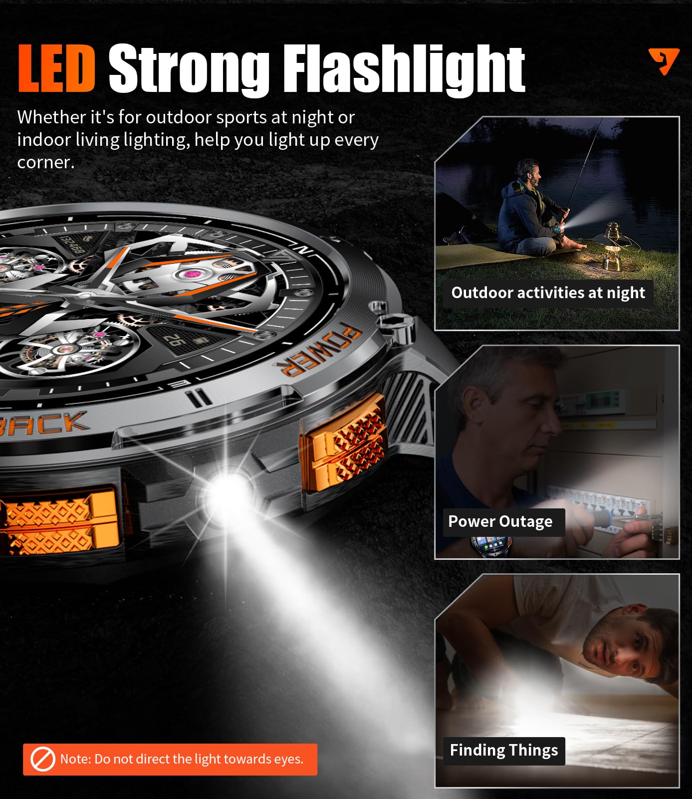 LIGE GPS Military Smart Watch for Men with Make/Answer Call, 1.43