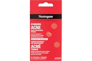 Neutrogena Stubborn Acne Blemish Patches, Hydrocolloid Spot Treatment, Pimple Care Patch, Hypoallergenic, 24 Patches Per Pack