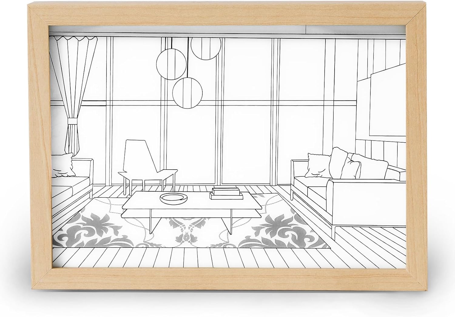 Paintings - Nidawi LED Light Painting Wall & Tabletop Art Home Decor with 3 Brightness Modes, Vibrant Artwork for Living Room, Bedroom, or Office, USB Powered, A5 Picture Frame (Beach, A5)