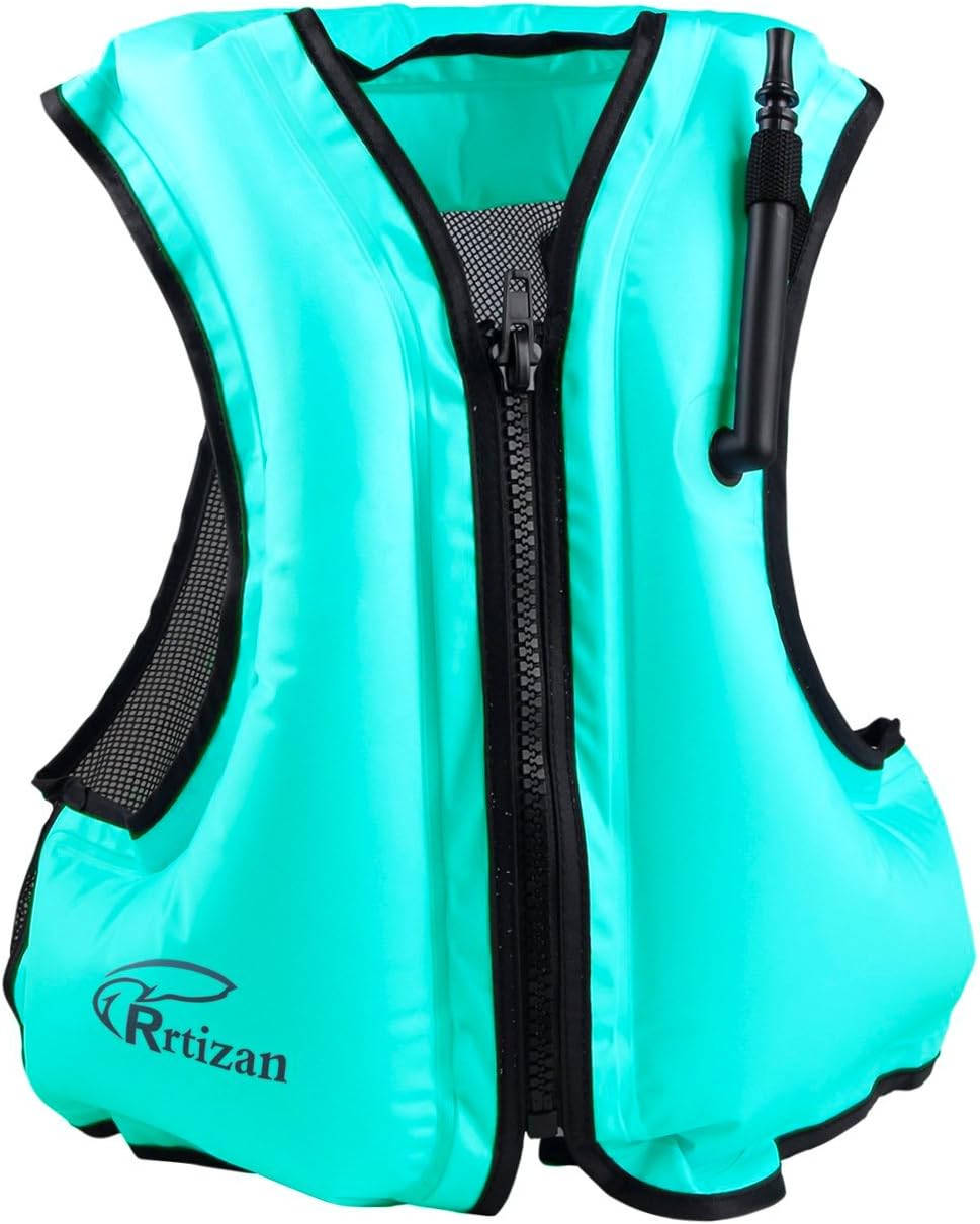 Rrtizan Adult Inflatable Swim Vest Life Jacket for Snorkeling,Suitable