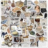 INS Aesthetic Stickers for Water Bottle, Waterproof Scrapbook INS Stickers, 63PCS Vinyl Stickers for Laptop Phone Skateboard Bumper Decals, Personalized Stickers Pack for Kids Teens Girls (INS)